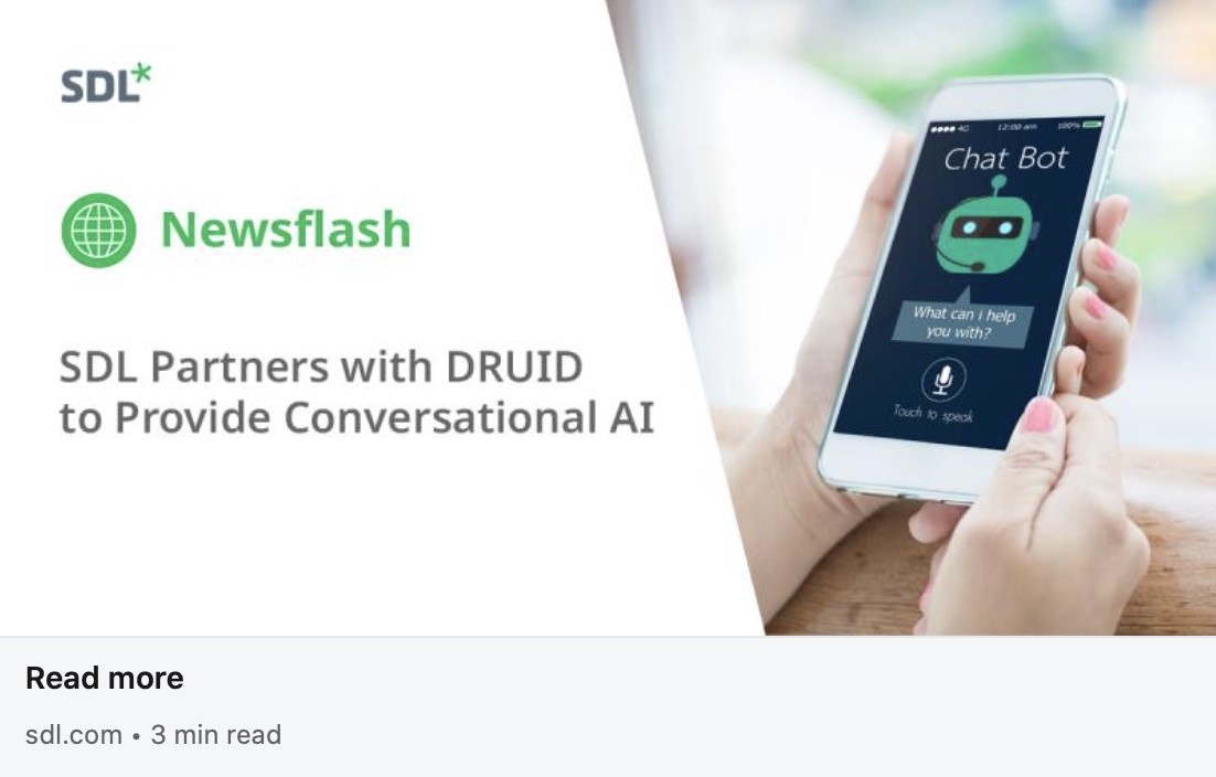 SDL 与 DRUID 合作，实现多语言聊天机器人对话